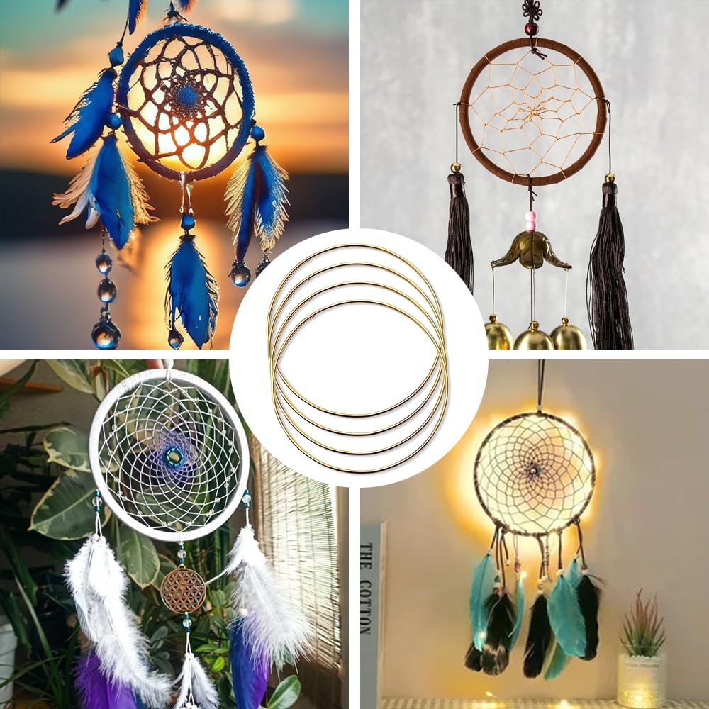 ERINGOGO 6 Pièces Lot De Anneaux Métalliques Ronds Pour Et Attrape