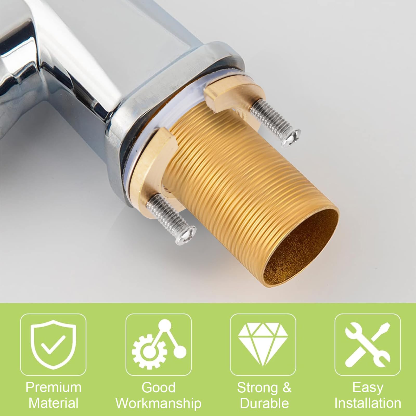 3-Pack Faucet Lock Nut Kit – Heavy-Duty Stainless Steel & Brass, 1.22in/31mm | Universal For Kitchen & Bath Sinks