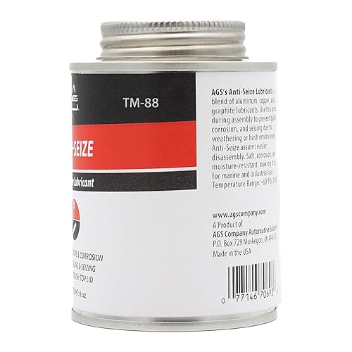 Miniatura 11 de AGS Automotive Solutions - Lubricante antiagarrotamiento para tornillos y tornillos, 4 onzas, alta temperatura, automotriz, hogar, tienda lubricante