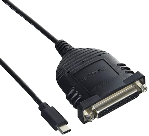 StarTech.com Cable USB C a Paralelo para Impresora - DB25 Puerto Hembra para Impresoras IEEE1284 - Alimentado por Bus - Adaptador de Cable de