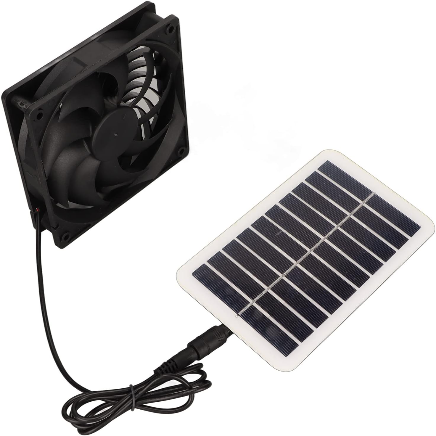 3W Photo voltaic Powered Exhaust Fan with Panel Transportable Photo voltaic Air flow Fan for Pet Home Hen Coop RV Greenhouse Automotive Tent Odor Elimination Power Saving Air Vent