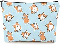 Vista 12 de Pequeña bolsa de maquillaje para bolso Linda bolsa de lona impermeable de cosméticos para mujeres, con cremallera, bolsa de viaje para artículos