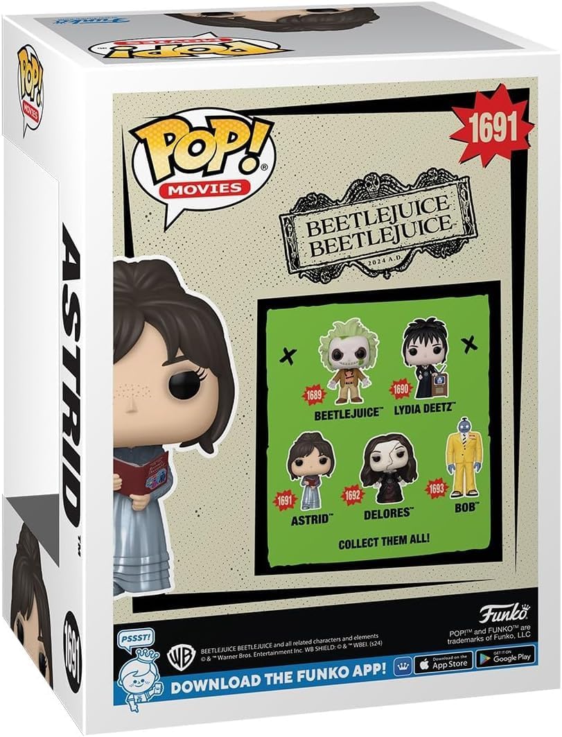 POP Funko Movies: Beetlejuice Beetlejuice - Astrid Vinyl Figure (Bundled with Compatible Box Protector Case), Multicolor, 3.75 Inches