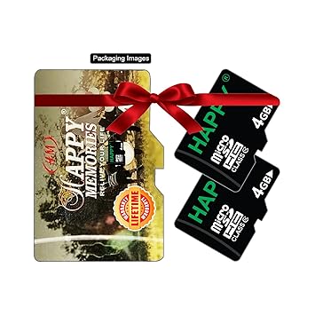 Happy Premium 4GB Micro SDHC Card,Memory Card Class 10,Fast Speed for Smartphones,Tablets and Other Micro Slots wtih Data Transfer(Pack of 2)+(Life time Warranty)