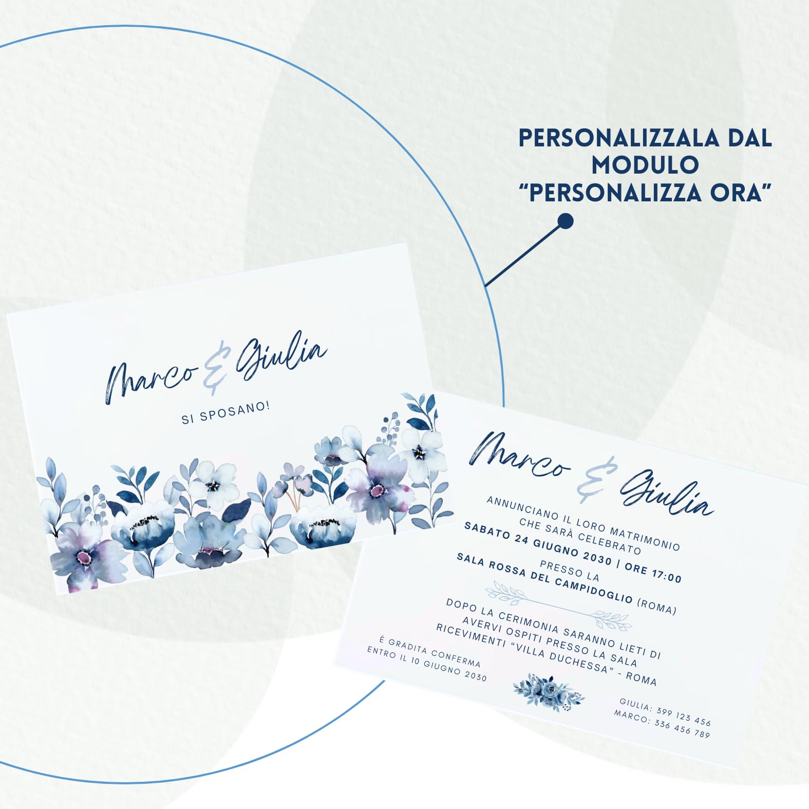 20 Pezzi Partecipazioni Matrimonio Nozze Personalizzate Moderne Eleganti con Stampa Inclusa ed Economiche con Busta, Inviti Personalizzati Vari Modelli a Tema (Modello 2)
