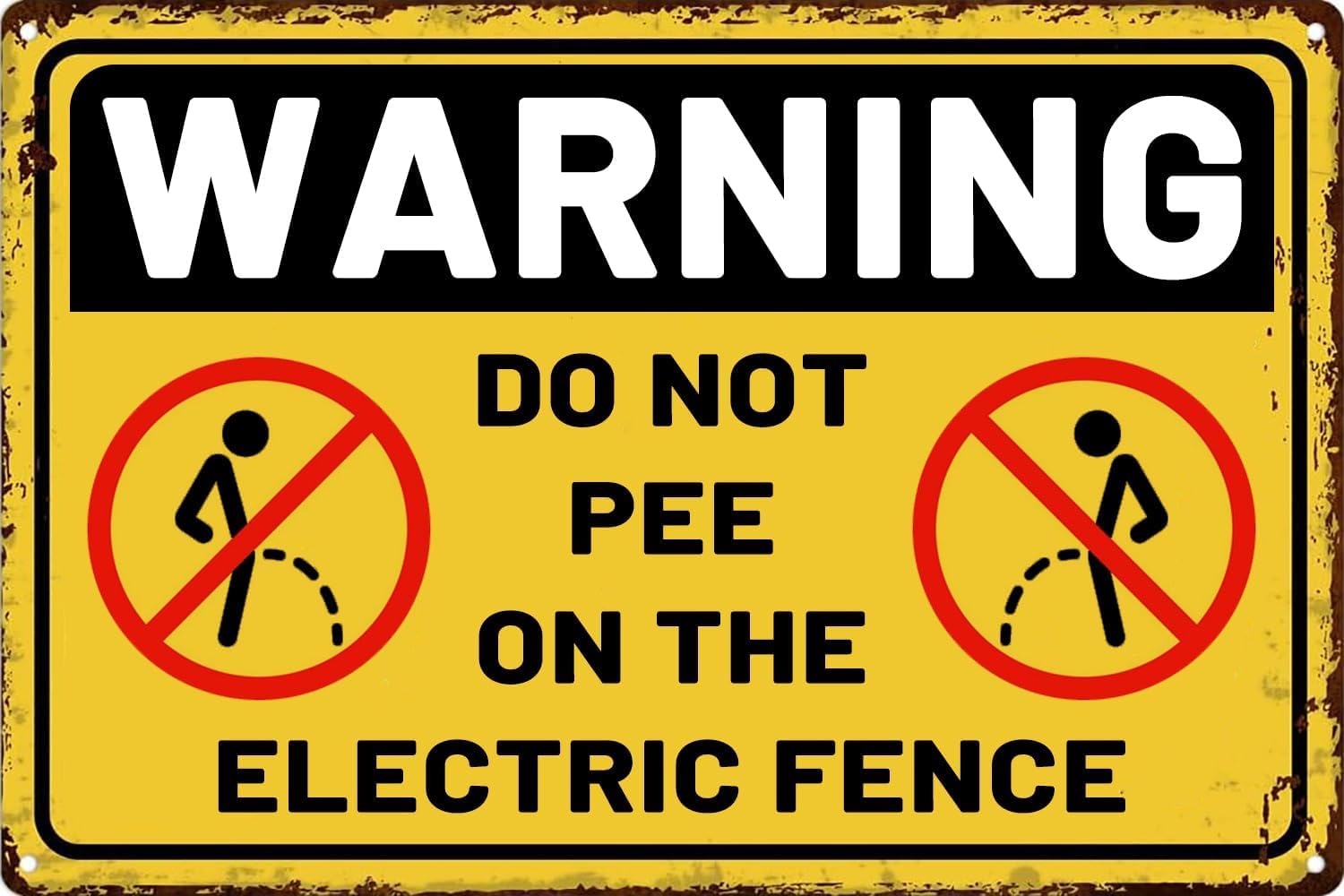 Amazon.com: ASOULFAN Funny Warning Metal Tin Signs Do Not Pee on