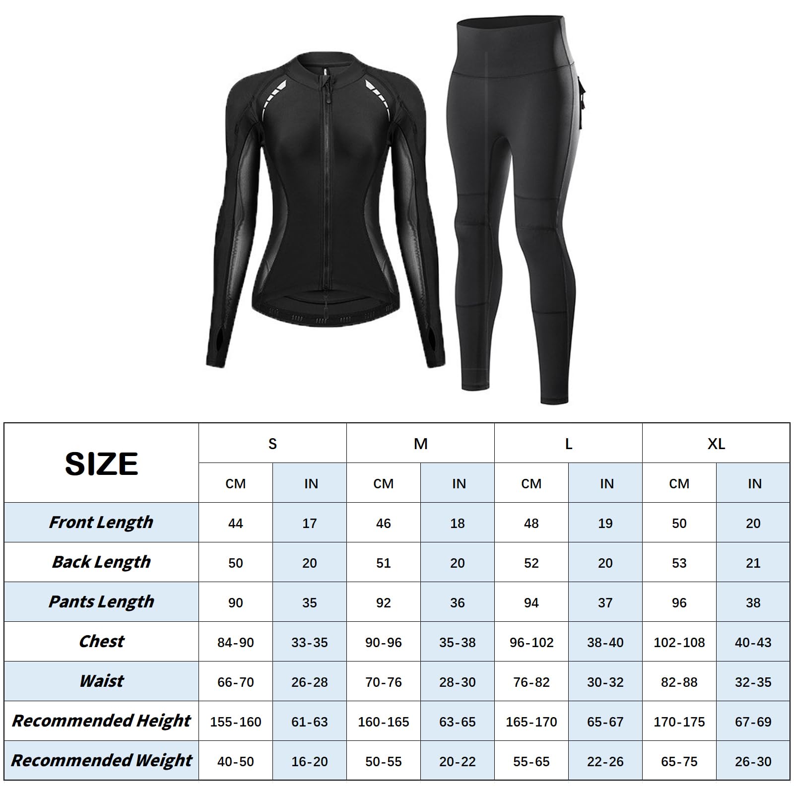 Equipamiento Moto Mujer, Traje 2 Piezas, Cazadora, Mallas elásticas | Indumentaria motorista, parte superior ajustada, pantalón stretch, almohadillas extraíbles, uso diario, viaje, fin de semana
