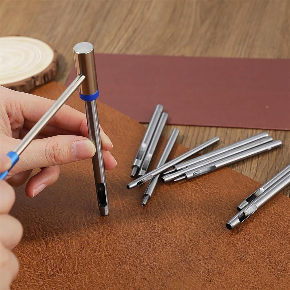 Lot De 5 Emporte-pièces Ronds Pour Cuir - Tailles 5, 7, 10, 13, 15 Mm - Pour Ceintures, Bracelets, œillets