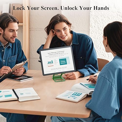 Miniatura 6 de Minthouz Soporte para tableta, soporte ajustable multiángulo para tableta, soporte de aluminio para iPad compatible con iPhone 16, 15, 14, 13 Pro