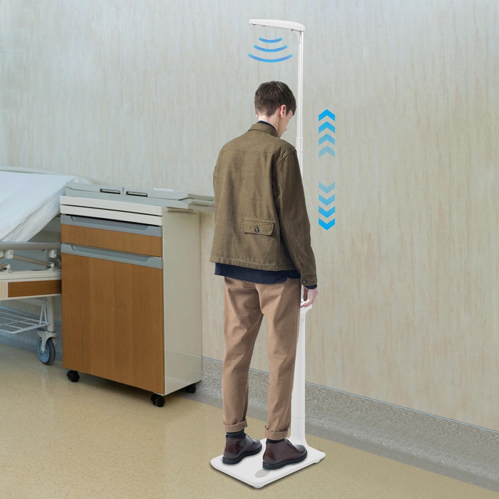 Analizzatore di grasso corporeo ad ultrasuoni, bilancia multifunzione con display a LED, bilancia intelligente Bmi Calcolo max 400 libbre per assistenza sanitaria, casa e centri fitness