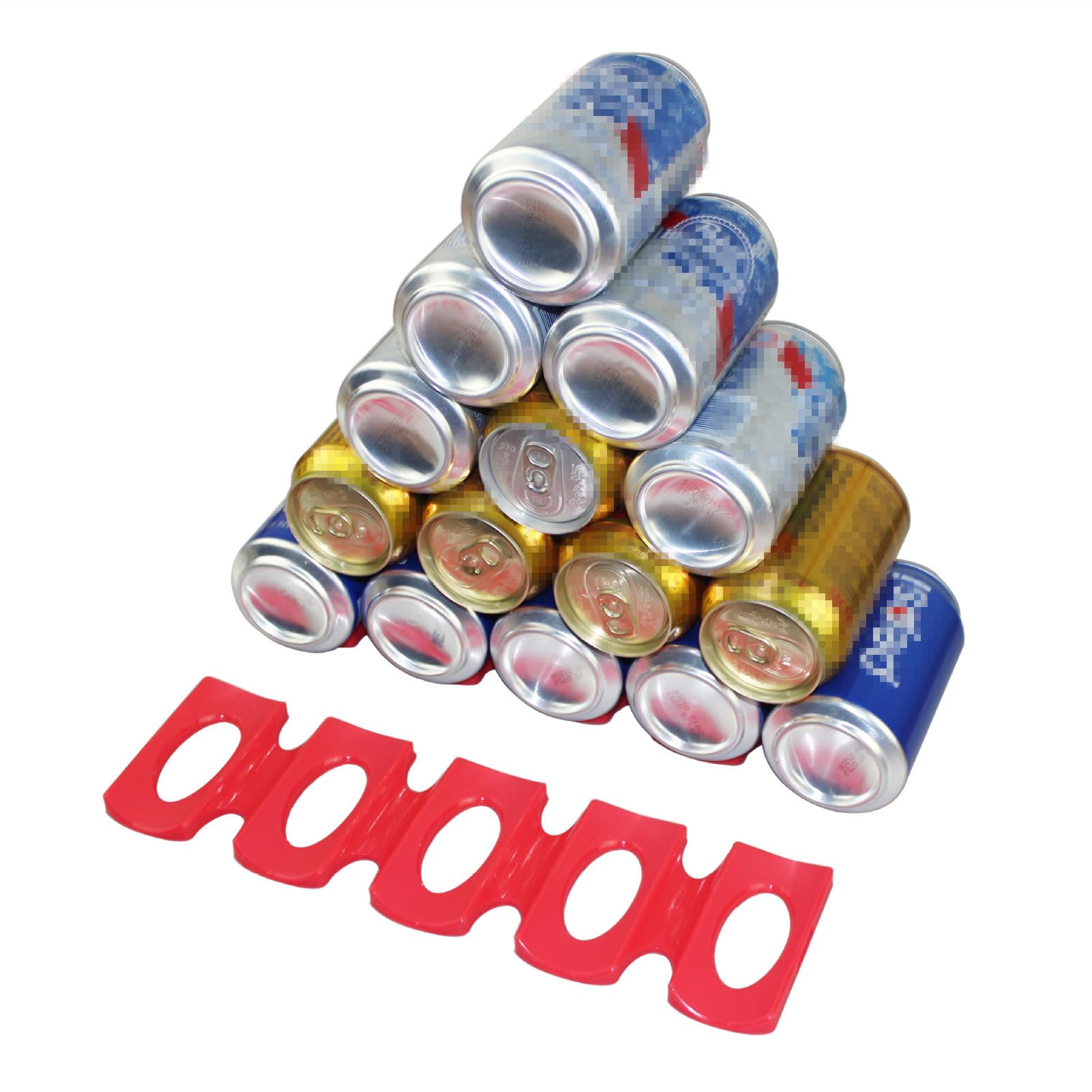Apilador de vino de silicona, 2 unidades, botella plegable y lata fácil apilador de cerveza, ahorro de espacio, soporte plegable para vino para gabinete de cocina, refrigerador 7