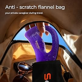 Scienlodic Gua Sha Massage Tool with Handle (Resin) Larger Guasha Body Scraping Tool for Back Legs Neck Massage, Lymphatic Drainage, Cellulite Remove - Large Dark Purple