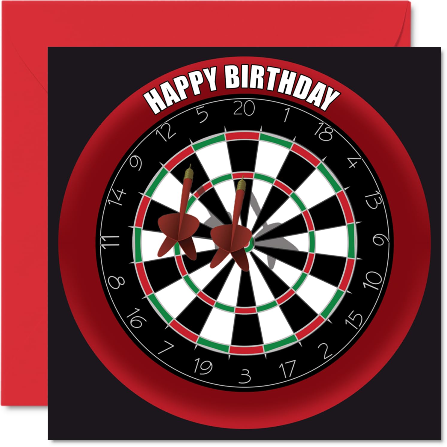 Fun 72nd Birthday Cards for Men Woman - Dart Board - Happy Birthday Card for Dad Mum Great Grandad Grandpa Nanny Grandma Gran Uncle Auntie, 145mm Sports Darts Bday Greeting Cards