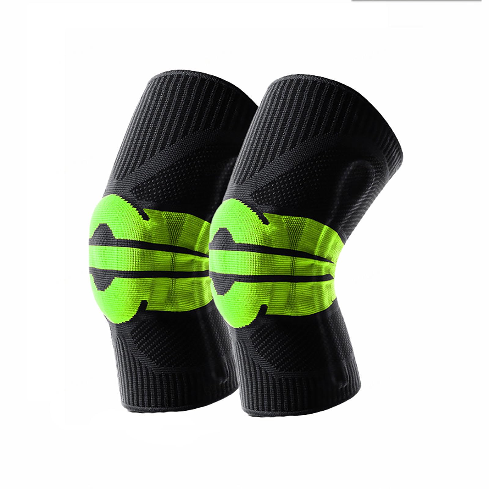 Rodilleras de Voleibol/Rodilleras para Dolor de Rodilla Mujeres y Hombres/Rodillera Manga de Compresión/estabilizadores de Resorte Lateral/Alivio del Dolor Articular,XL-A