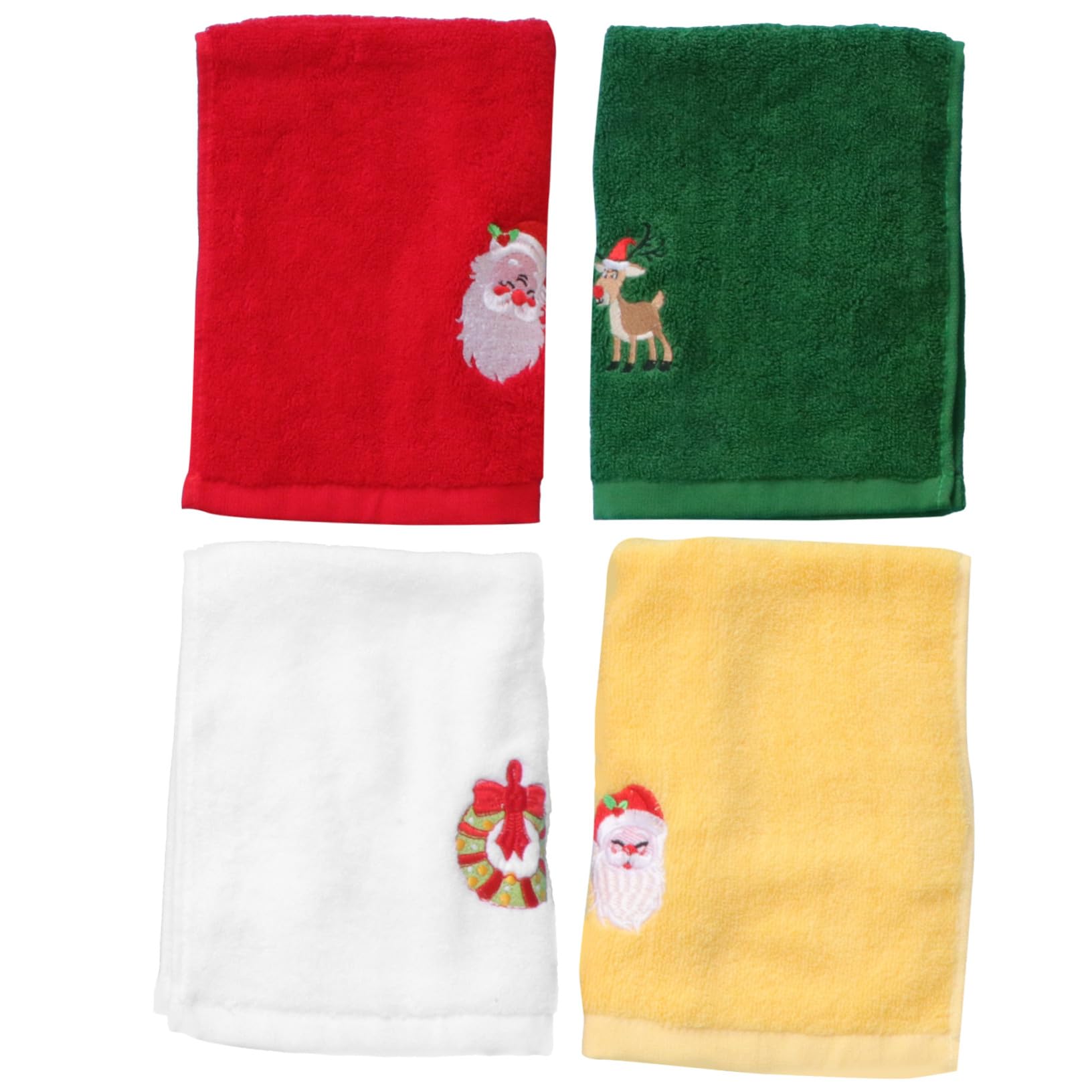 Débarbouillettes de Noël en coton pour embellir votre salle de bain festive