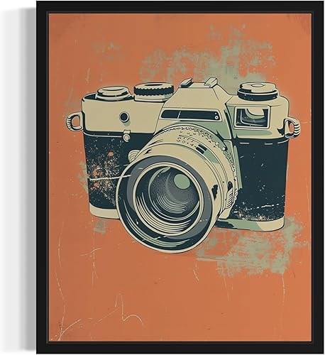 Póster de arte pop de cámara vintage, arte retro vintage para pared, pinturas clásicas para decoración de dormitorio, sala de estar. 43 (cámara