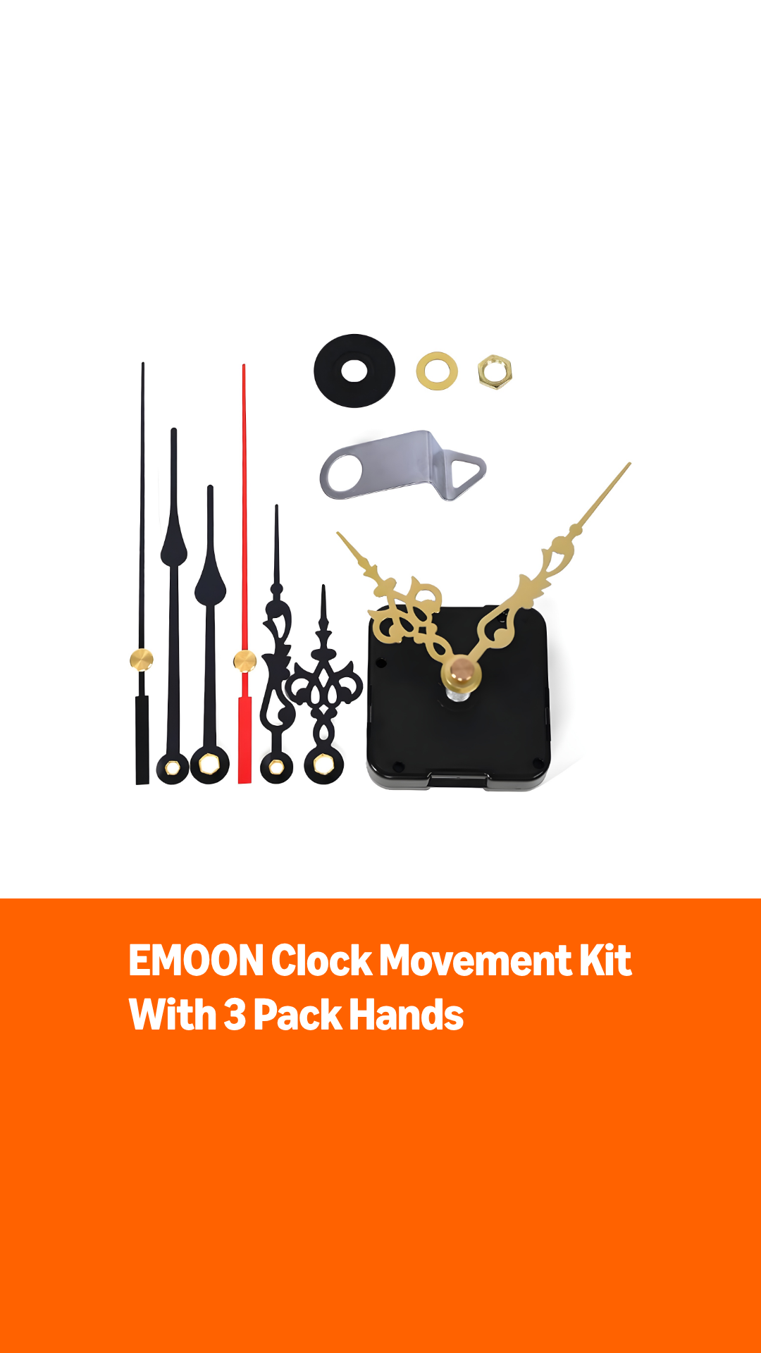 Amazon.com: EMOON Clock Movement Mechanism Kit with 3 Pack Hands
