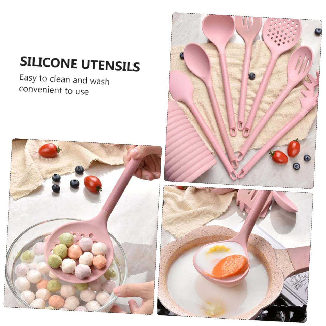 ABOOFAN Spatules Silicone Cuisine Ustensiles Silicone Ustensiles Cuisine Avec Seau