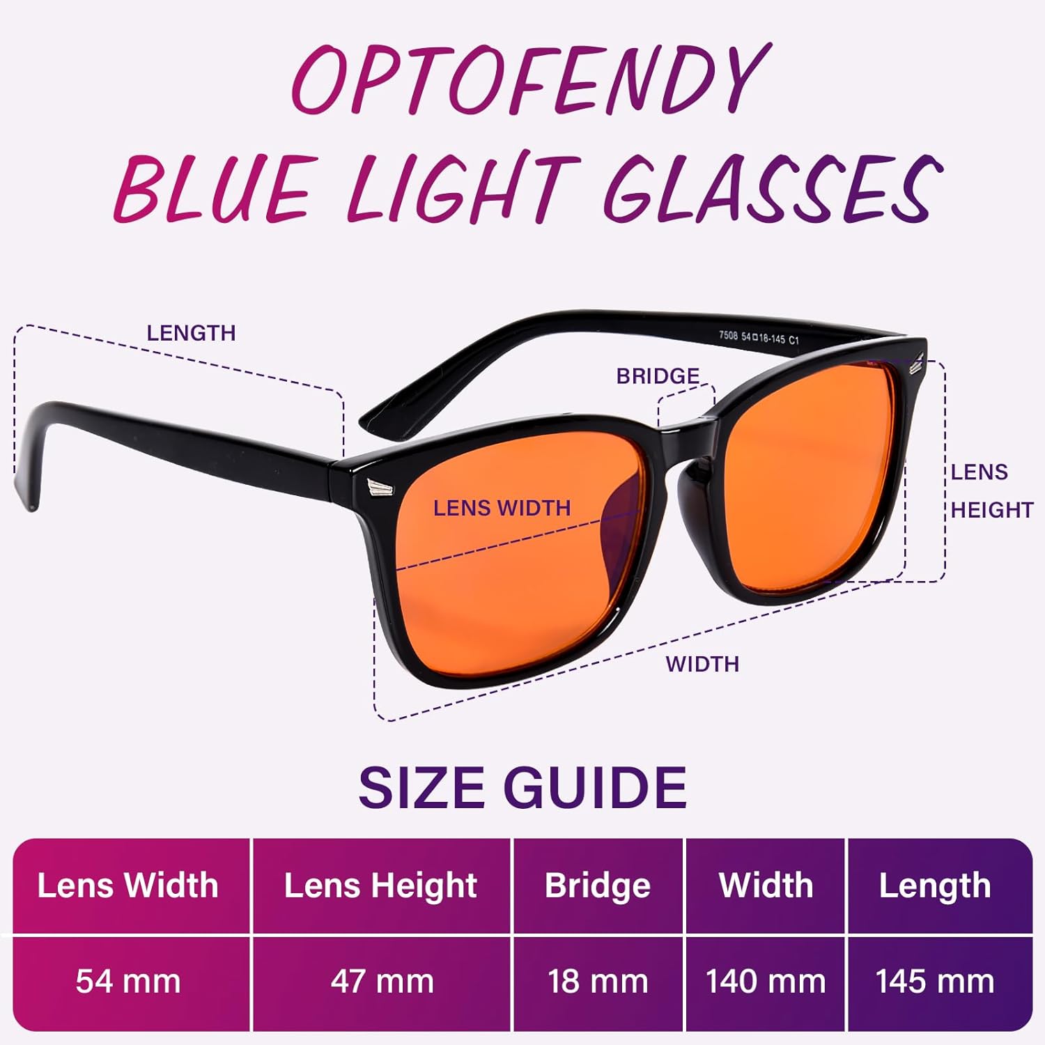 OPTOFENDY Blue Light Glasses for Men Women, Gaming Glasses for Computer, TV, Phone with Anti Fatigue, Eyestrain & UV Glare - Image 5