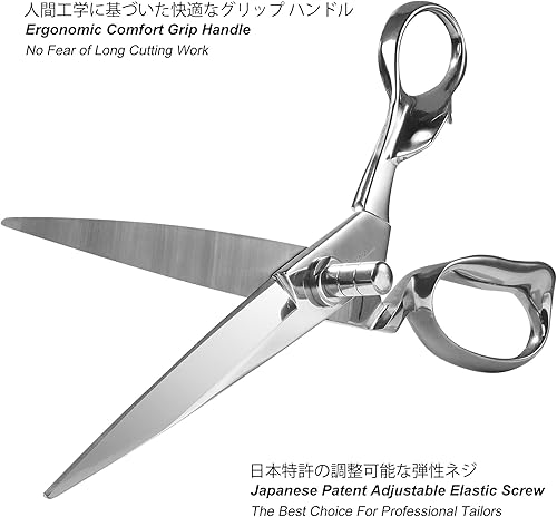 Miniatura 2 de TONMA Tijeras de tela fabricadas en Japón Tijeras de costura profesionales de 12 pulgadas para corte de tela tijeras comerciales de acero inoxidable