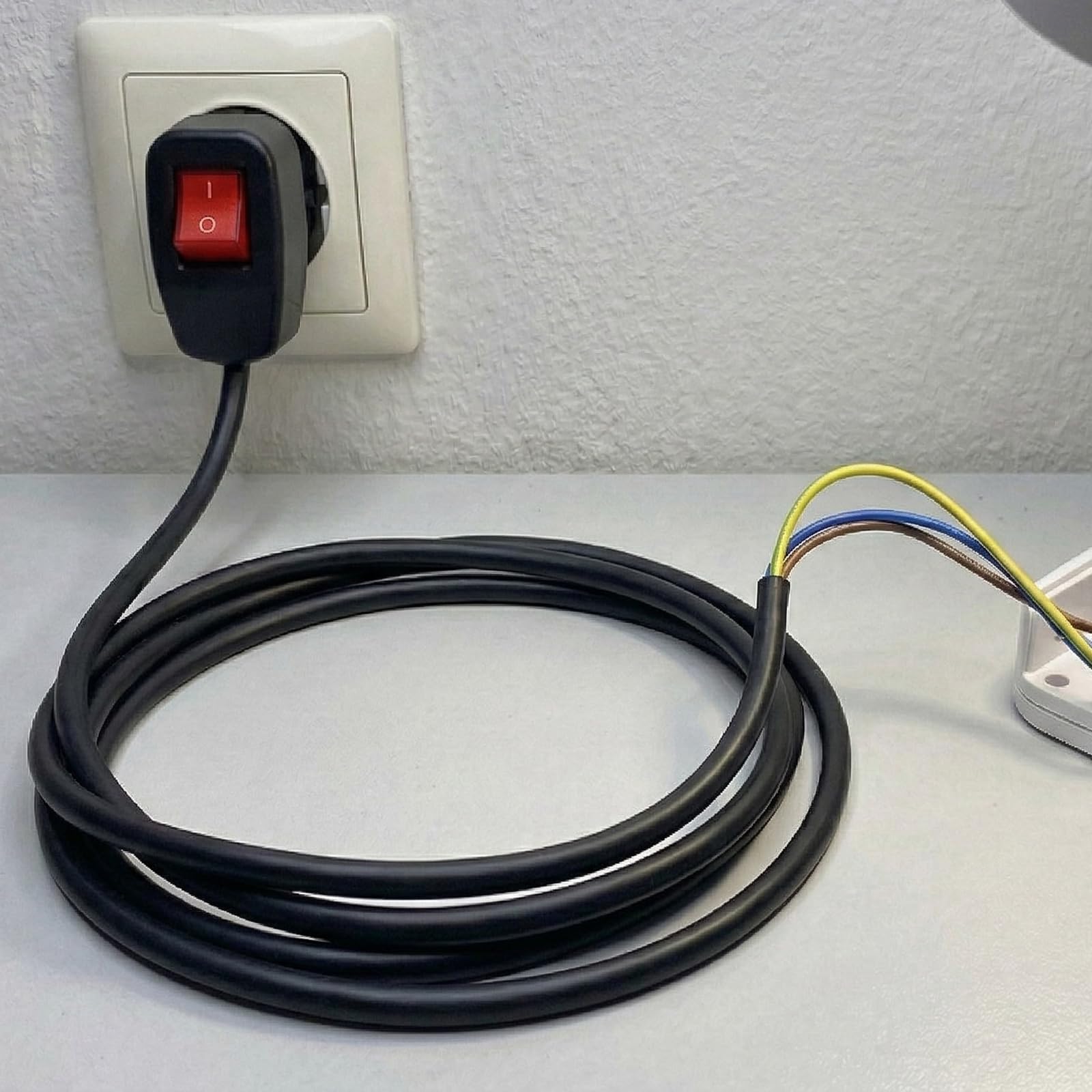 OBR 200 TURBO Zentrifugal Radialventilator Radialgebläse Radial Zentrifugalventilator Radiallüfter Ventilator Gebläse mit Anschlussleitung mit EIN/Aus Schalter und Schukostecker 3-polig
