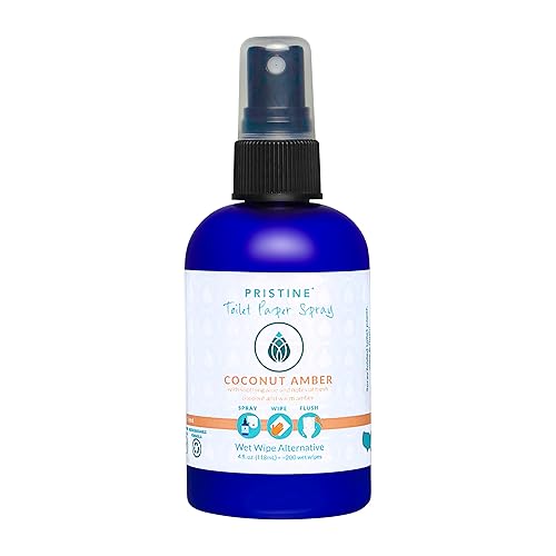 Miniatura 6 de PRISTINE Spray de papel higiénico  Como se ve en Shark Tank, paquete múltiple de 4 onzas, original, menta refrescante, rústico, ámbar de coco