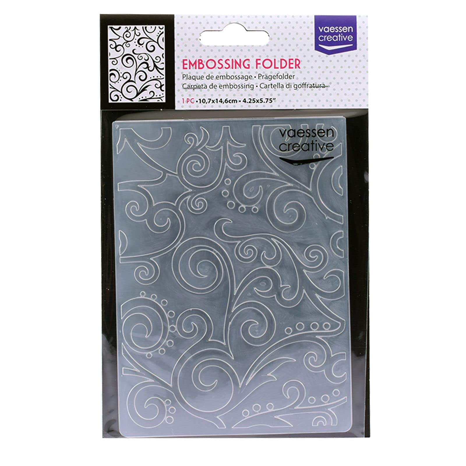 Vaessen Creative Embossing Folder, Parchment 5,7x4,25x0,19 inches, 1 Unit, for Birthday Cards, Scrapbook Embellishments, Home Decor Projects and Paper Crafts โ image 1