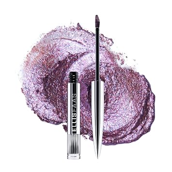 Ellis Faas Lights Liquid Highlighter High Pigment, Easy to Blend Long Lasting Natural Radiance Sparkly Glitter Body Shimmer Stick Travel Face Makeup Non Sticky Metallic Eyes Look 304 Lilac