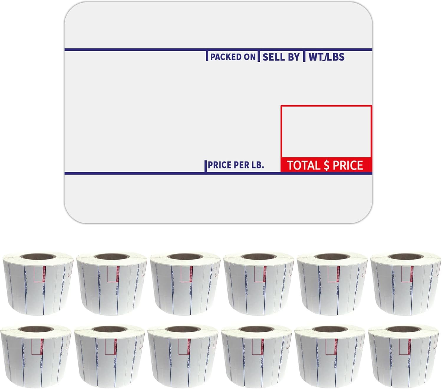 CĀS LST-8010 Printing Scale Label, 58 x 40 mm, UPC, 12 Rolls Per Case, CĀS Scale Labels 8010, Guaranteed Quality, Try It!.