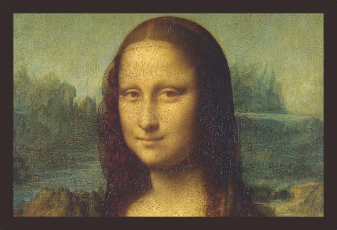 Mad Masters Mona Lisa Leonardo da Vinci Painting Hanging Photo Frame Decorative Item for Living Room, Bedroom, Home Decor and Wall Decoration (MM 1819, 8x12 Inch, Paper, Without Plexi Glass)