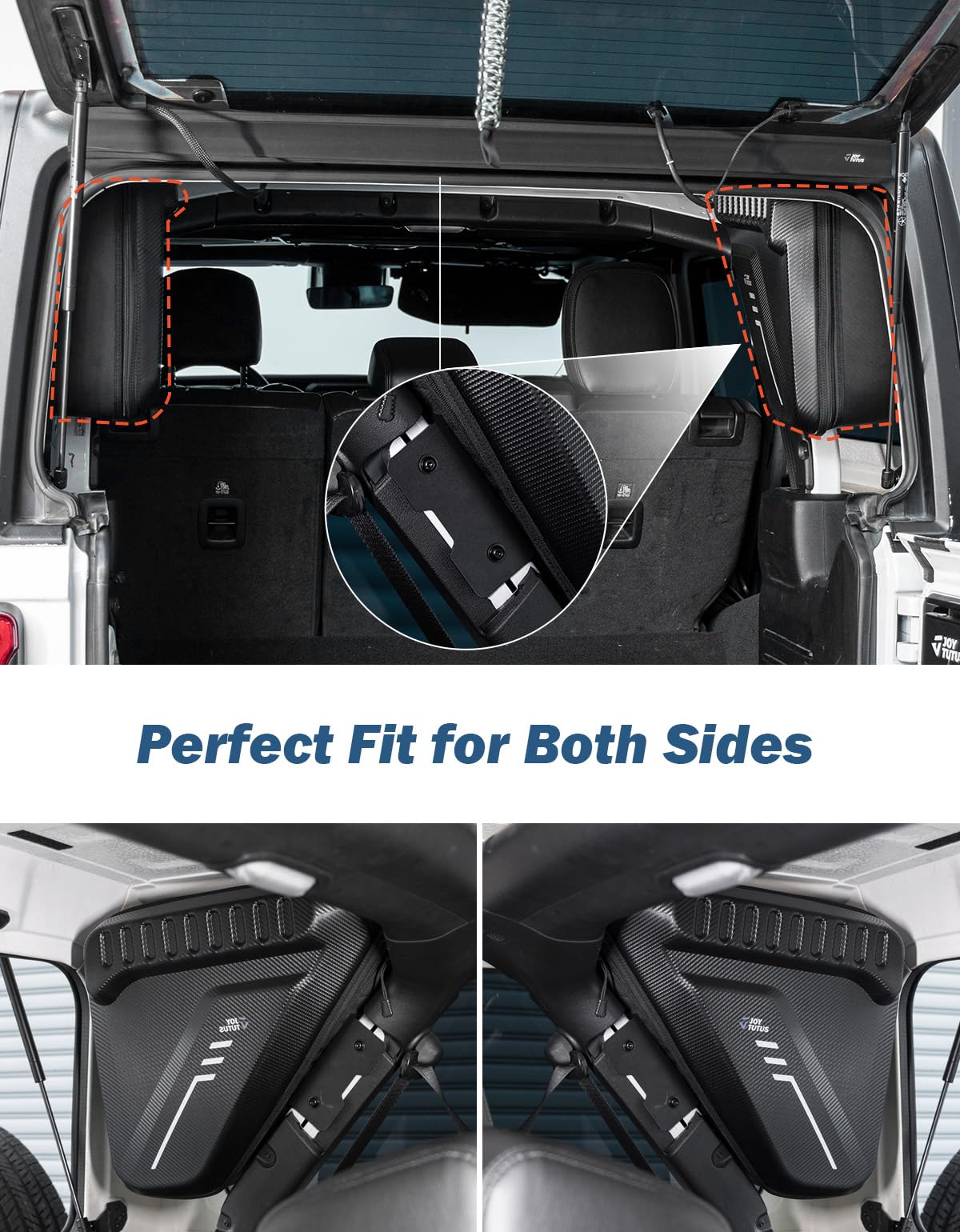 Borsa Organizer per Roll Bar Compatibile con 2018-2023 Wrangler JLU 4 Porte, Borsa da Sella per Gabbia di Sicurezza