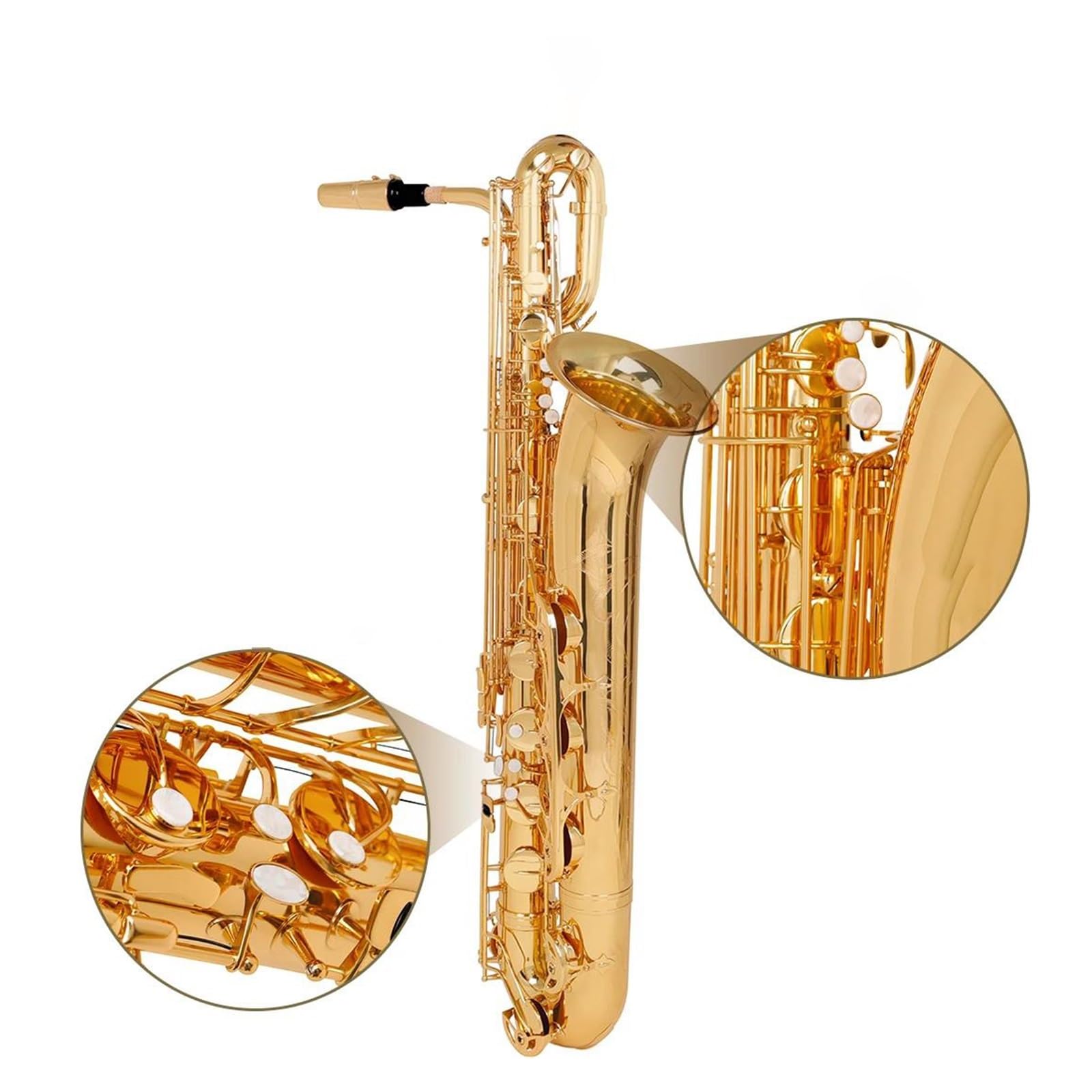 Saksofon Dla Początkujących Saksofon Tenorowy Eb Instrument Dęty Blaszany Białe Klawisze Instrument Dęty Drewniany