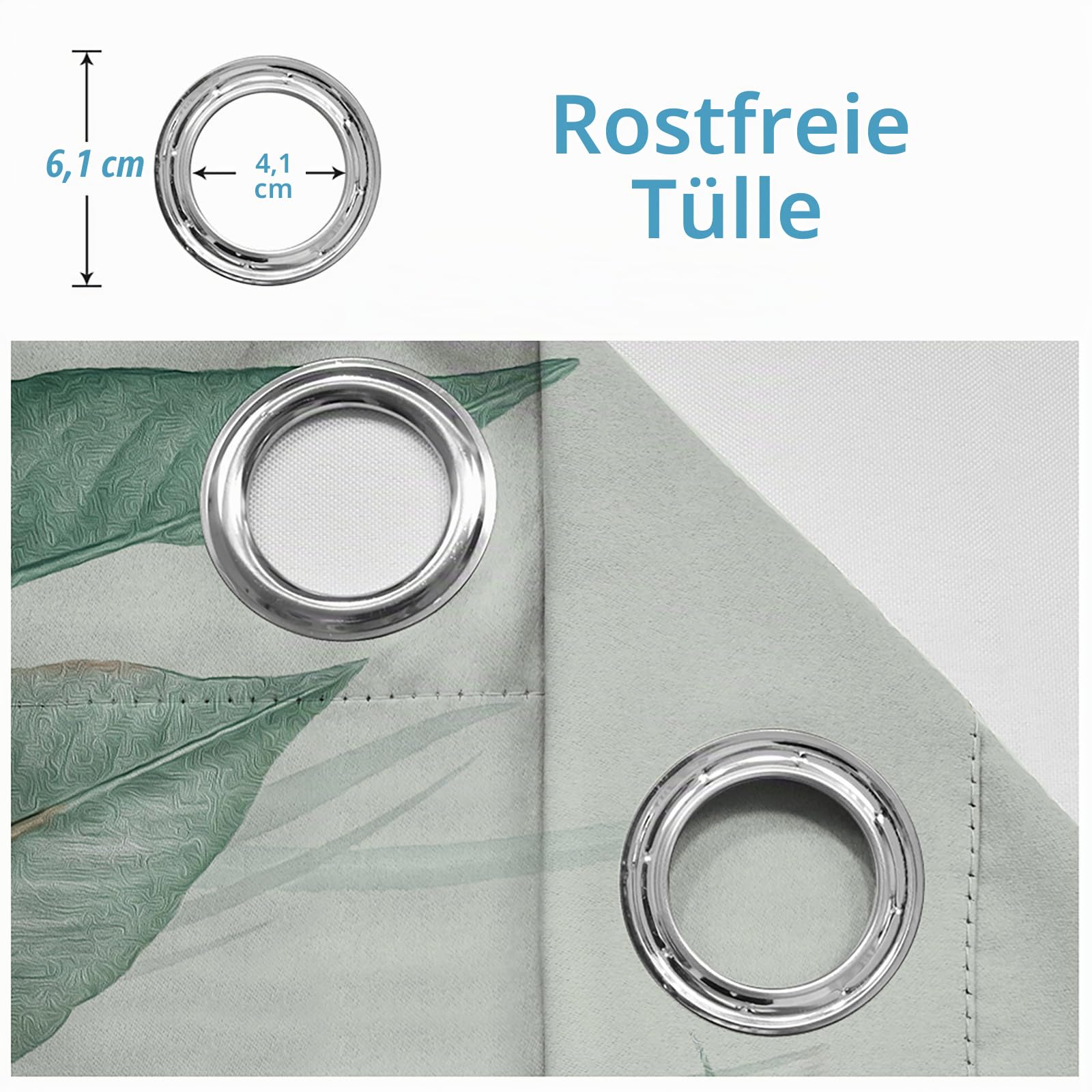 Outdoor Vorhang Wetterfest 2er Set Outdoor Vorhänge Blickdicht mit Ösen Vogel Outdoor Gardinen Sichtschutz für Balkon Pavillon Garten Terrasse Pergola B 132 x H 213 cm