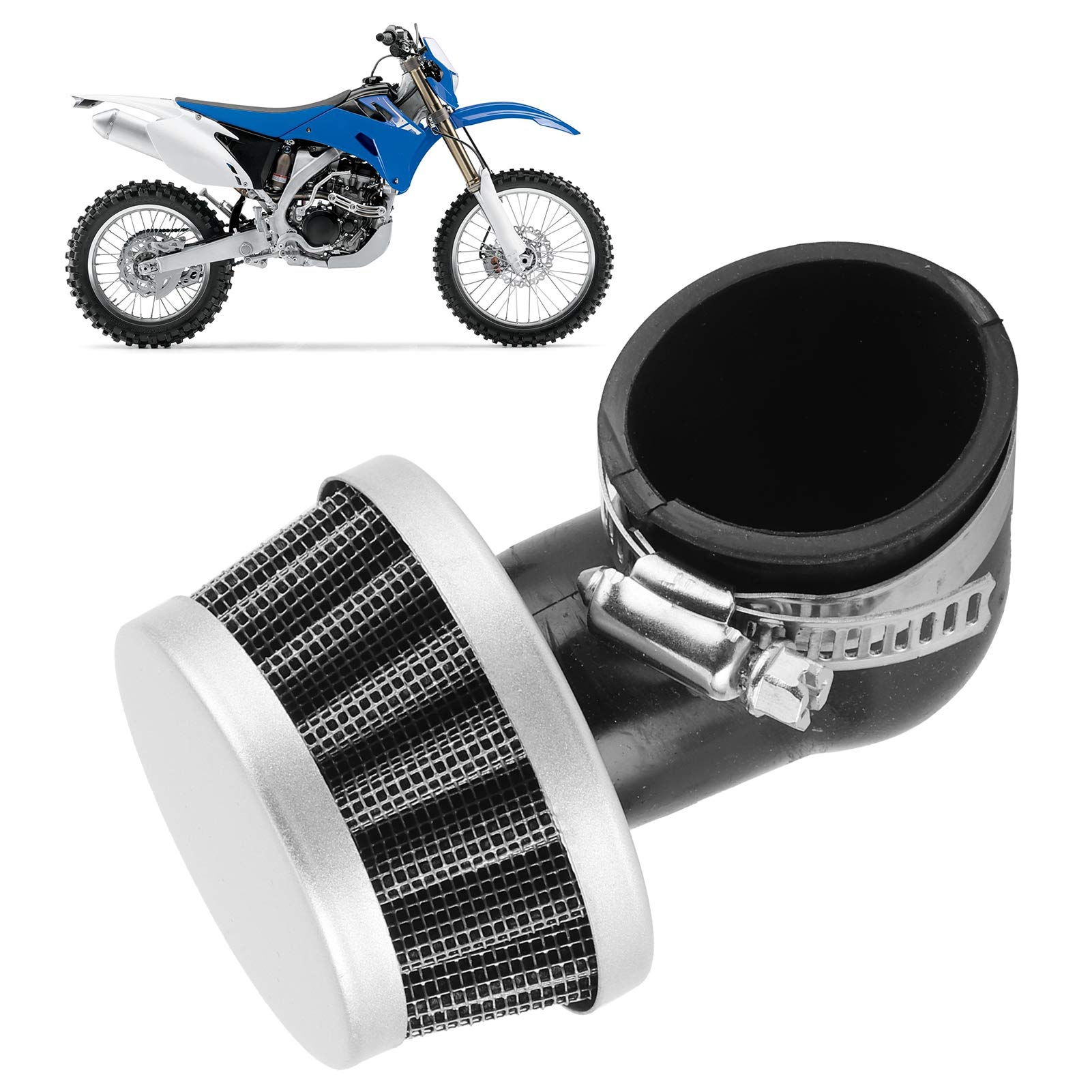 Filtre à Air Coudé 35 Mm Alliage Aluminium - Pour Quad 90/110 Pit, Dirt Bike, ATV - Améliore Performances