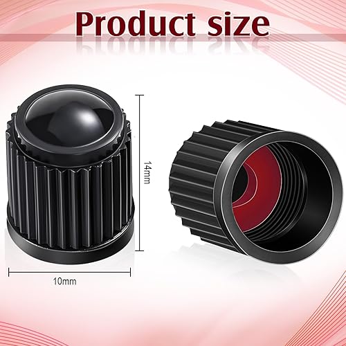 Outus - 20 tapones antipolvo para válvula de neumático para coche, moto, camión, bicicleta., Negro