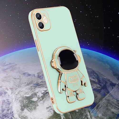 Miniatura 6 de Pepmune Funda compatible con iPhone 12 Mini diseño de soporte de astronauta 3D protección de cámara a prueba de golpes suave cubierta trasera para