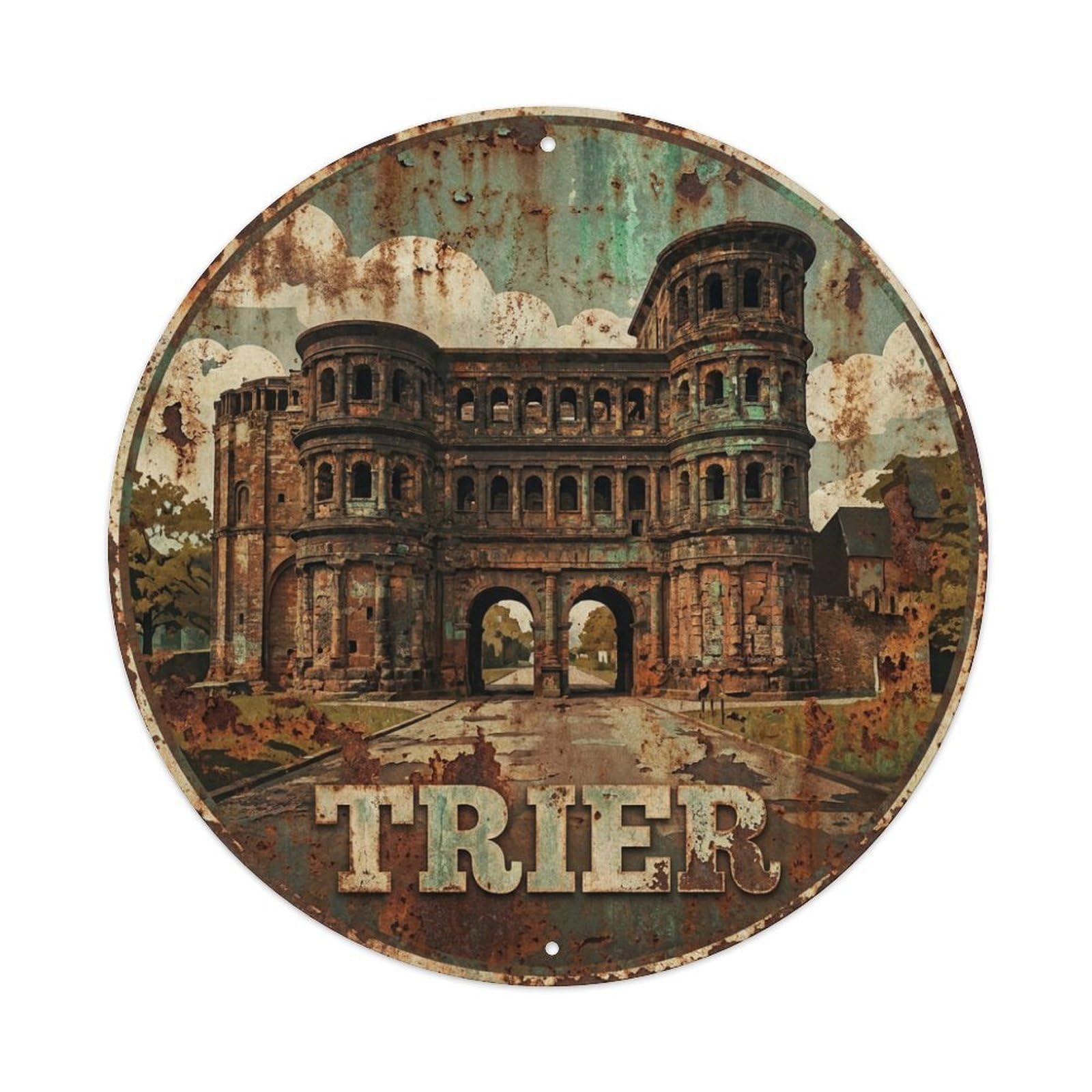 Galvaxio Style Germany Retro Travel Trier Metal Tin Sign
