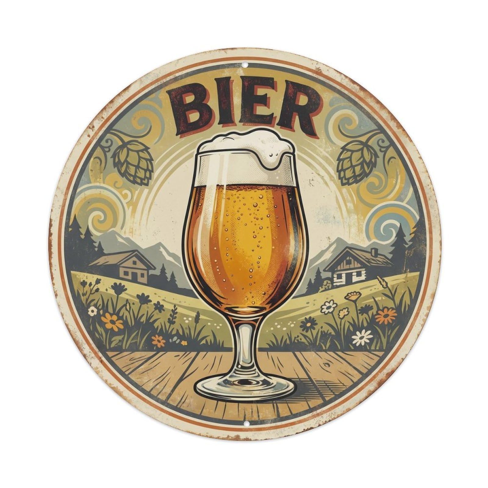 Craft Brewery Beer Culture German Travel Silkscreen Metal Tin Sign