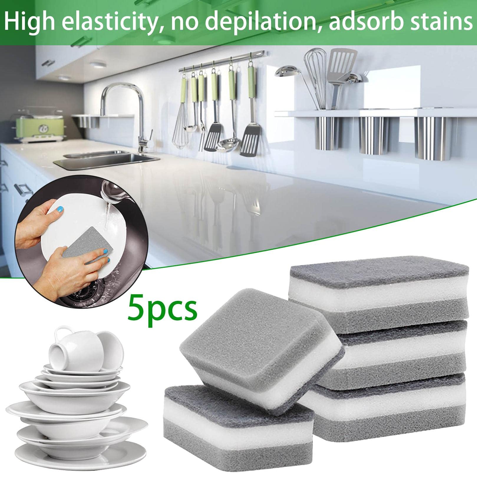 Lot De 10 Éponges Magiques En Mélamine Épaisse - Nettoyant Universel Pour Cuisine, Salle De Bain, Terrasse Et Sols