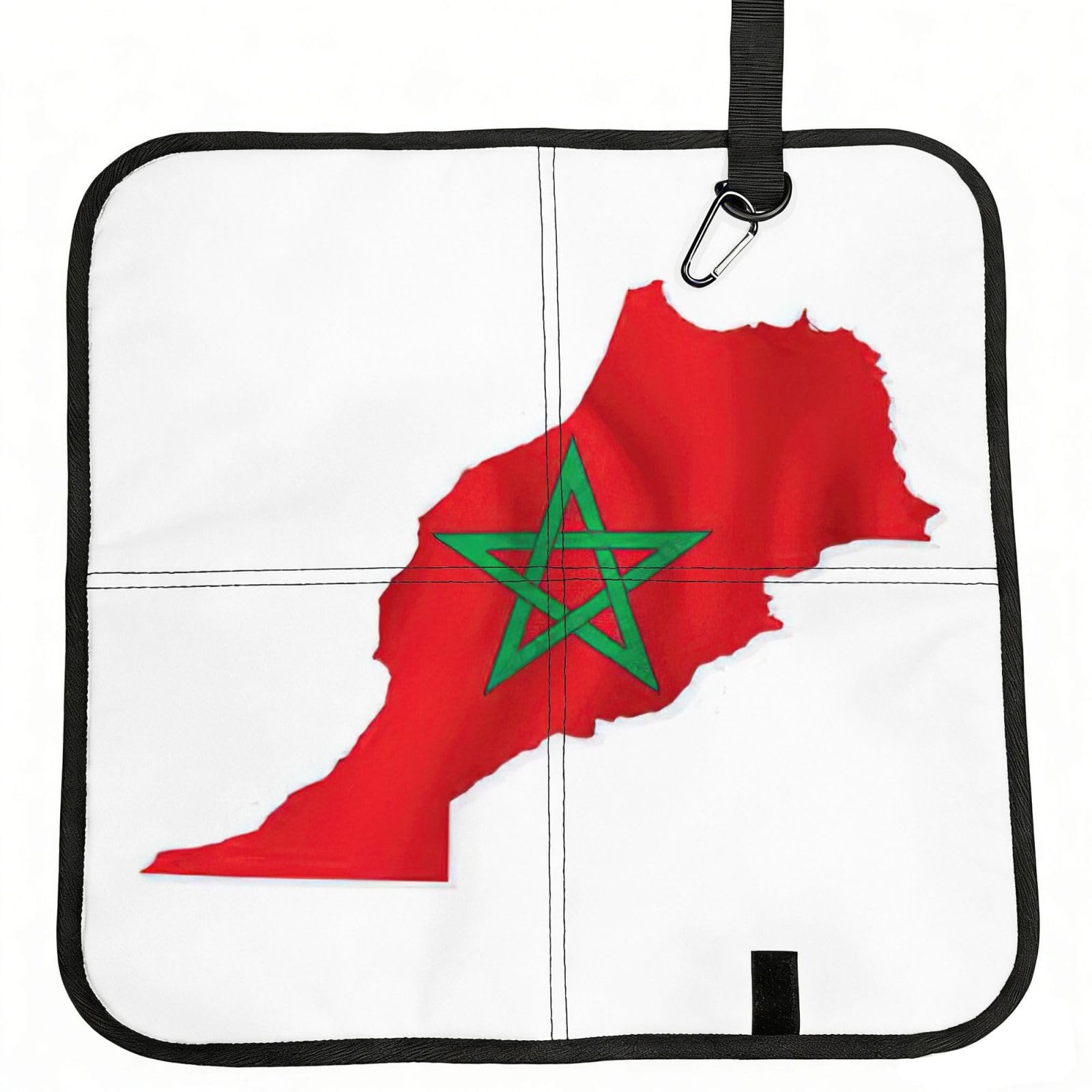 bghdfa Morocco Flag Map Print Outdoor Sitting Mat Waterproof Oxford Cloth Seat Cushion Folding Foam Camping Seat For Picnic