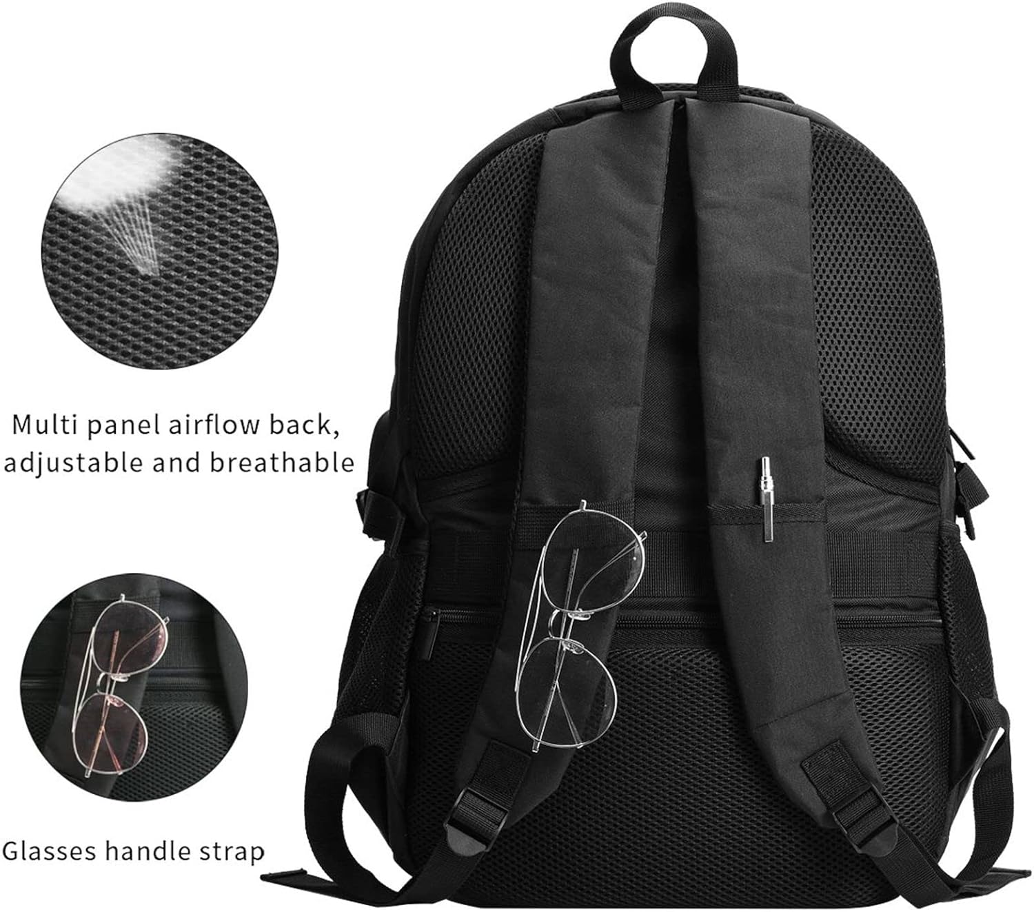 [zhandiffy] ロットワイラープリント Usb 充電ポート付きデイパック 13-16 インチ撥水加工バックパック