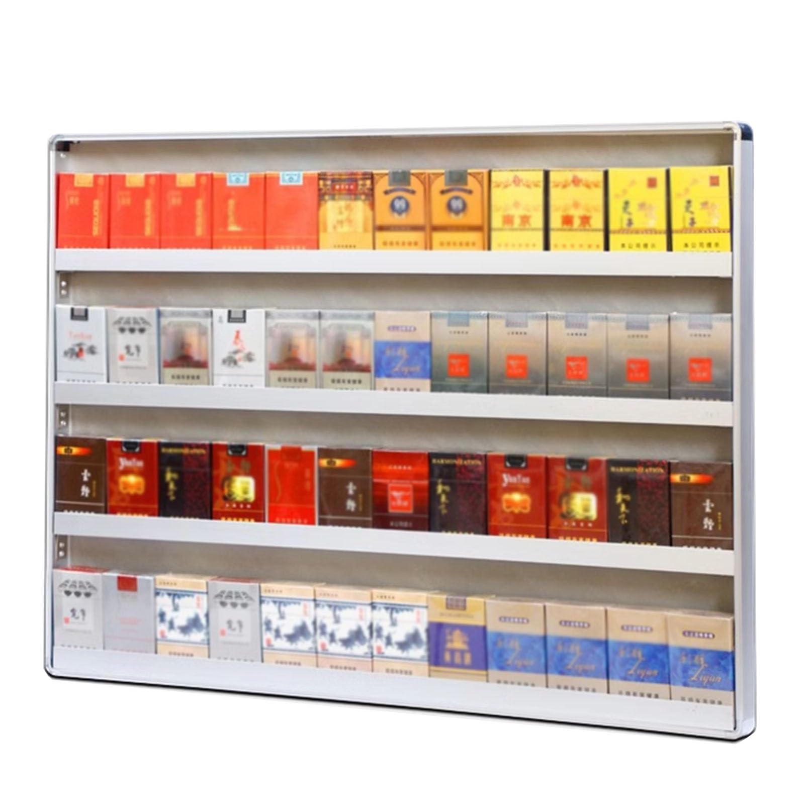 Présentoir à cigarettes mural pour stopper le désordre des paquets en comptoir