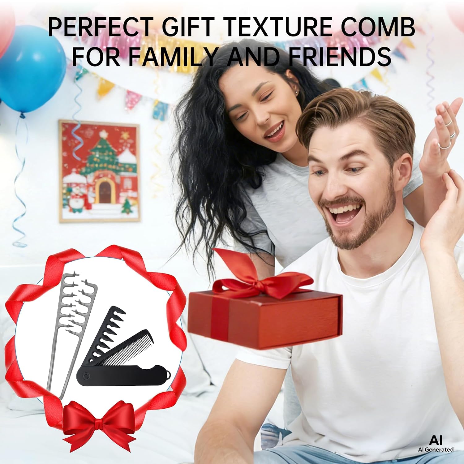 (1 Set)New Upgraded Volumizing Texture Comb Men,Textured Fringe Comb-Unisex