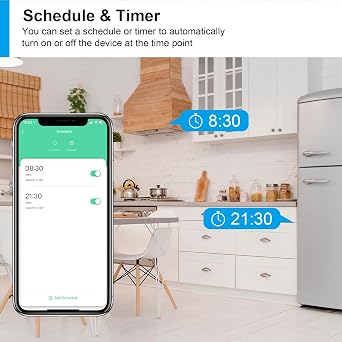 ANTELA Smart Plug with Energy Monitoring, 2,4GHz WiFi Plug, Smart Life APP Wireless Remote Control with Timer Function, Compatible with Alexa and Google Home, 13A (2 Packs)