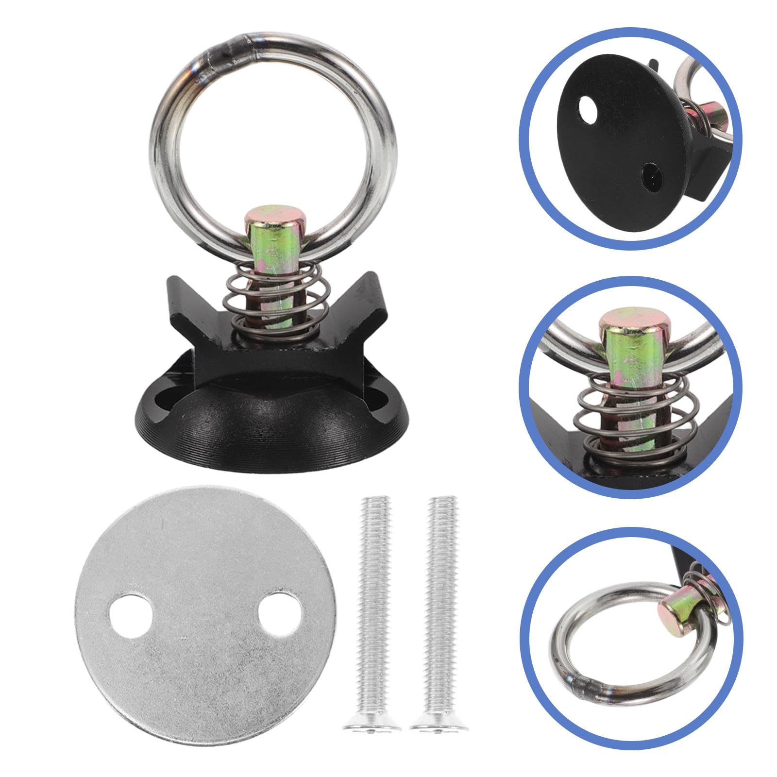 Kit de 4 Anclajes de Amarre Redondos para Motocicleta, Sistema de Amarre Resistente en Forma de L, Accesorios para Motos, Puntos de Anclaje Seguros para Equipaje, Uso Versátil