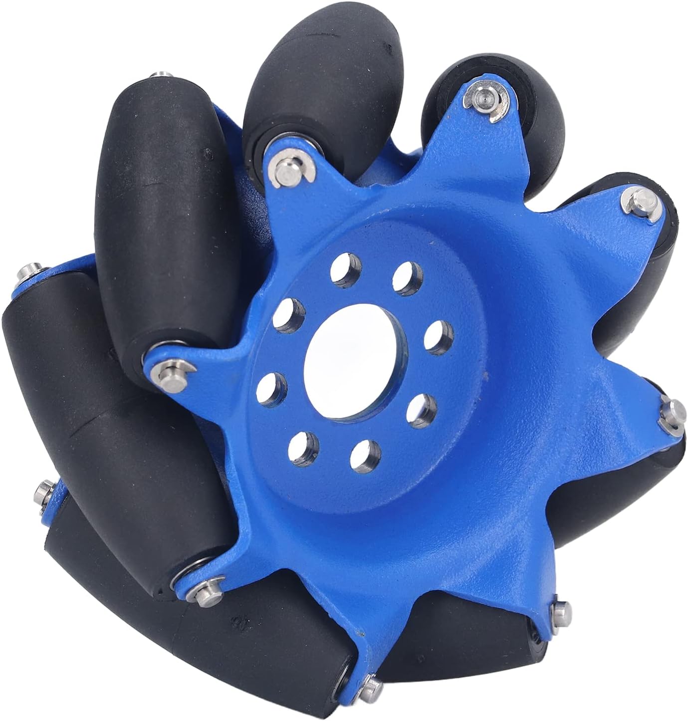 Omni-Directional Mecanum Wheel 3 Inch 45° with 8 TPU Rubber Drive Rollers Industrial Smart Robot Car Parts DIY Accessories Diameter 76mm Width 40.5mm ((Right Wheel)