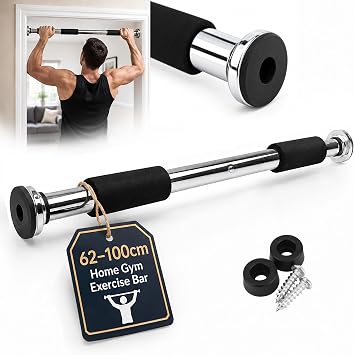Adjustable Pull Up Bar for Doorway 62 100cm Home Gym Exercise Bar 100kg