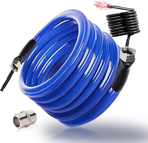 30FT 15FT Heated Water Hose for Rv,-45  Antifreeze Drinking Garden Water Hose with Energy Saving Thermostat12" Inner Diameter Rv Accessories-Lead