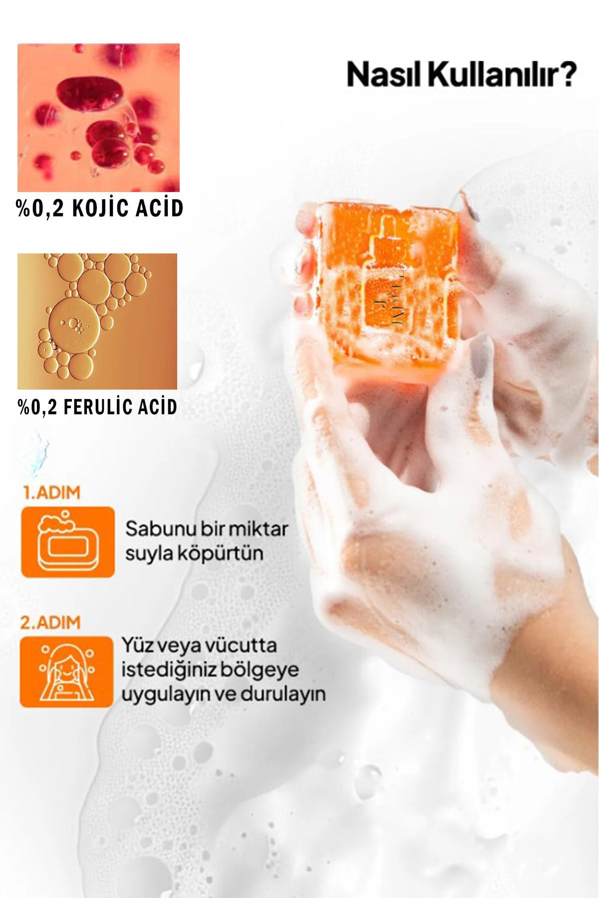 Jadell Kojik ve Ferulik Asit Özlü Leke ve Kararma Karşıtı Sabun (4 paketi)