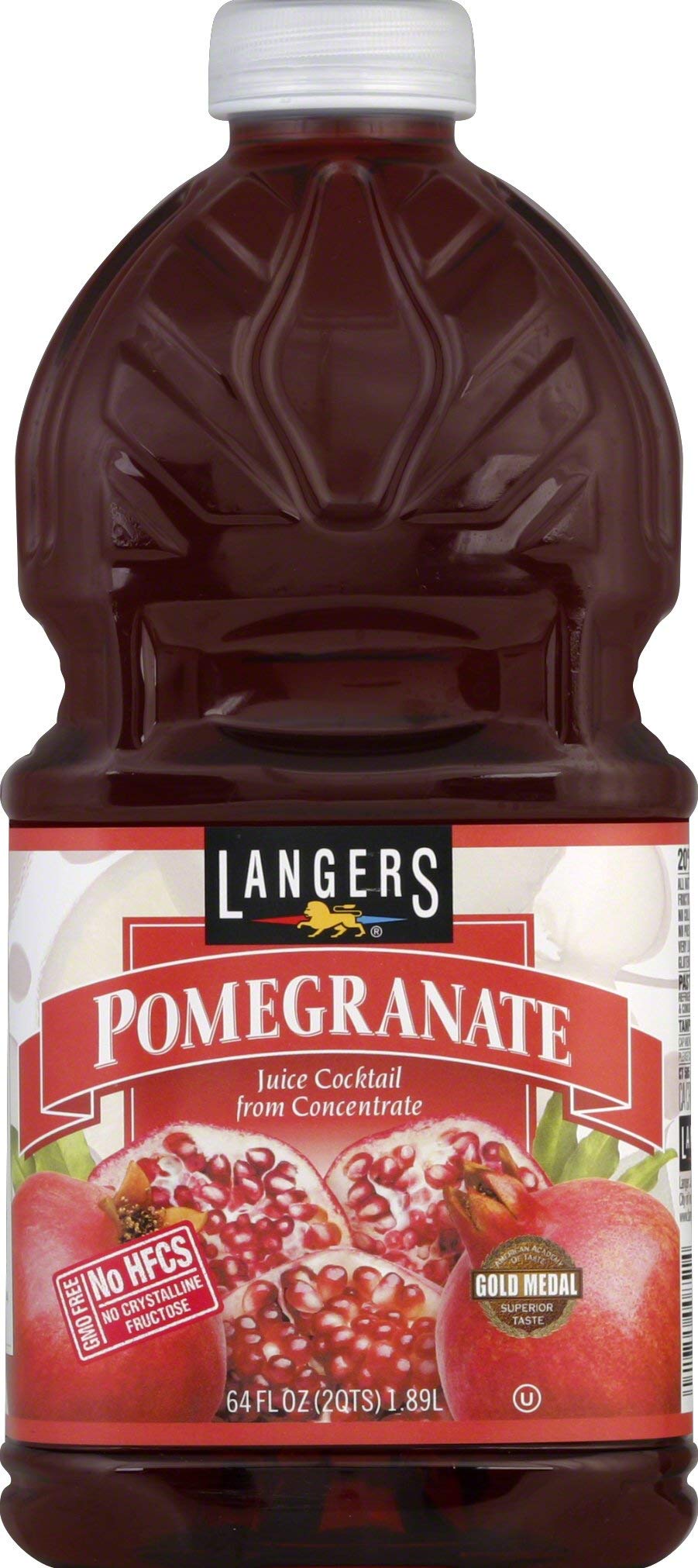 Langers Pomegranate Juice Cocktail, 64 Fl oz( Best By 05/ 12/2025) 8- pack